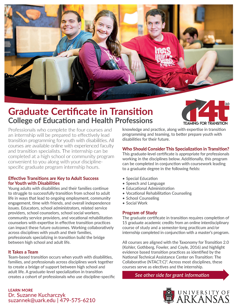 Flyer for Graduate Certificate in Transition
